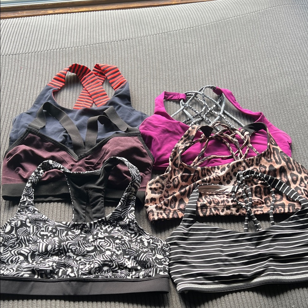 Women’s Mixed-Print Sports Bras - Black, Gray, Pink, Leopard